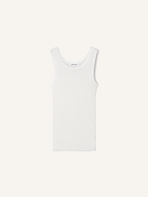 PLEATED JERSEY TANK TOP