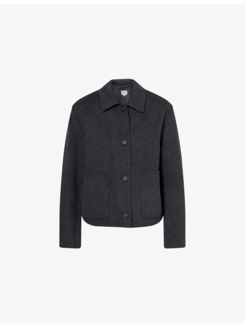 Wool & Cashmere-Blend Short Jacket