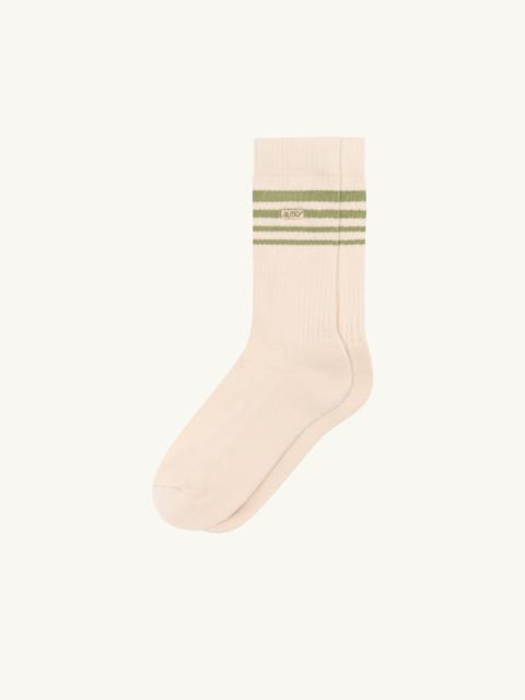 JACQUARD STRIPED SOCKS WITH LOGO UNISEX