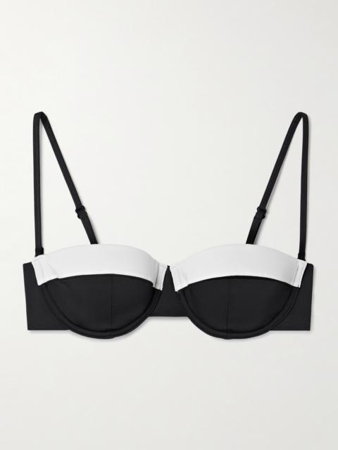 Jo Two-tone Underwired Balconette Bikini Top