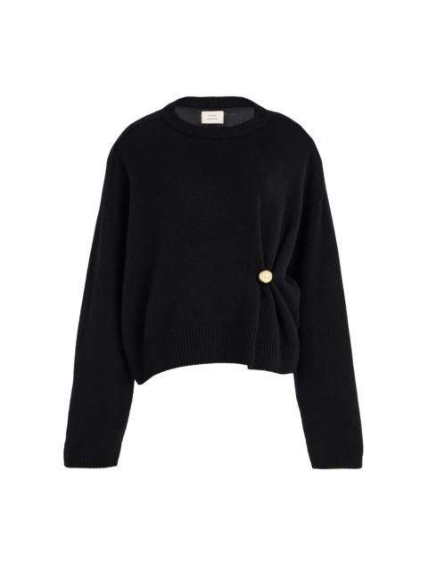 Bill Draped Cashmere Sweater black