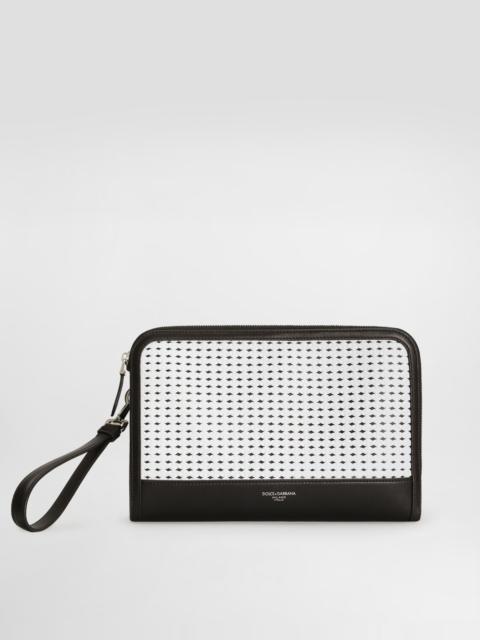 Atene plongé calfskin clutch bag