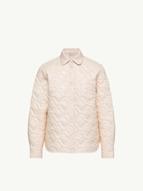 Diamond-Quilted Padded Shirt Jacket