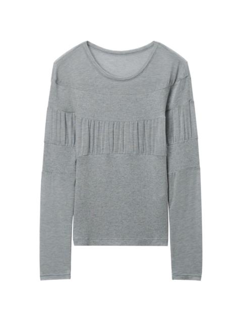 ribbed-knit panelled sweater