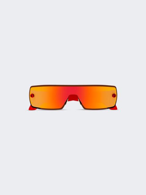 Narrow Mask Sunglasses Red