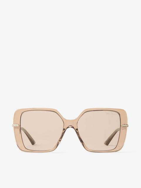Pati
Transparent Tan Square Sunglasses