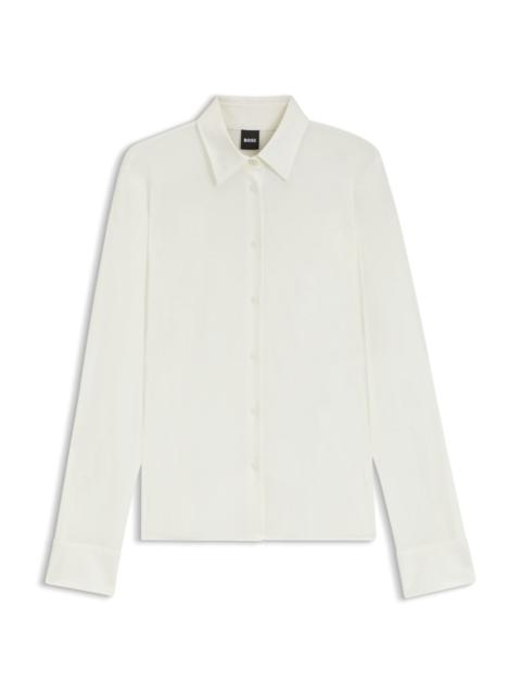 EXTRA-SLIM-FIT BLOUSE IN COTTON JERSEY
