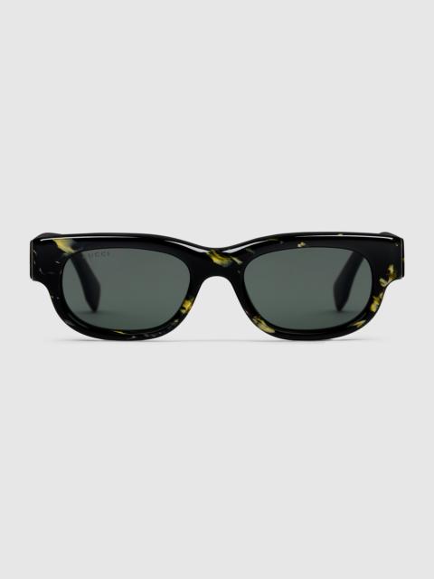Rectangular frame sunglasses
