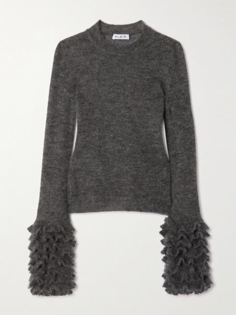 Ruched Mohair-blend Sweater