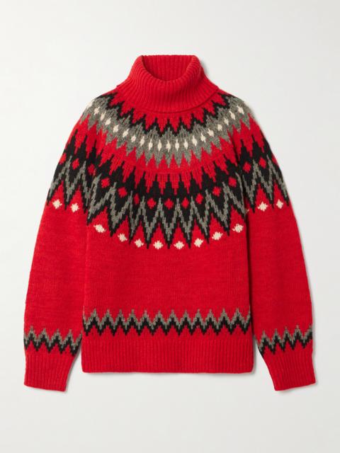 Fair Isle Wool-blend Turtleneck Sweater
