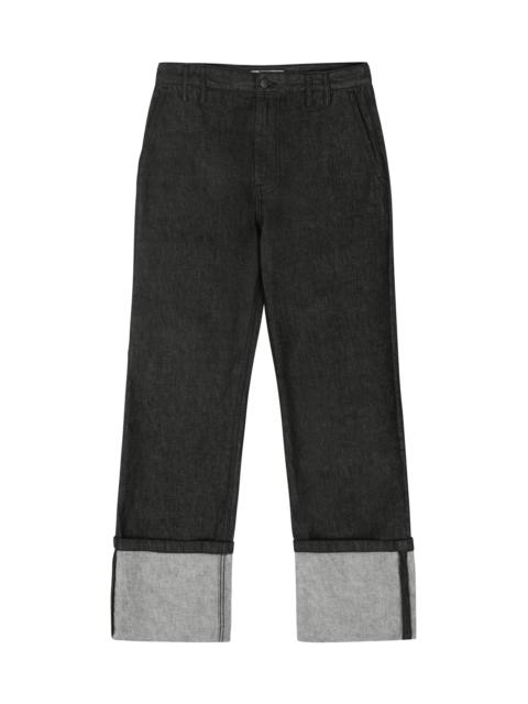 CUFF JEAN RAW BLACK