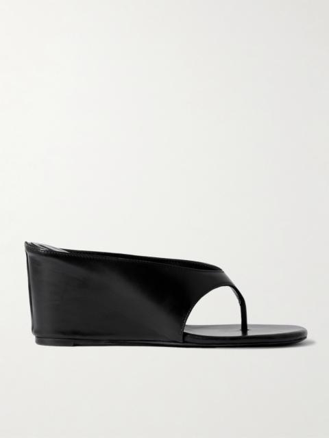Yaga Leather Wedge Sandals