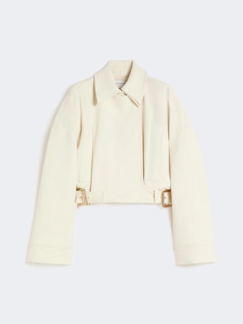 Viscose cady cropped jacket - IVORY