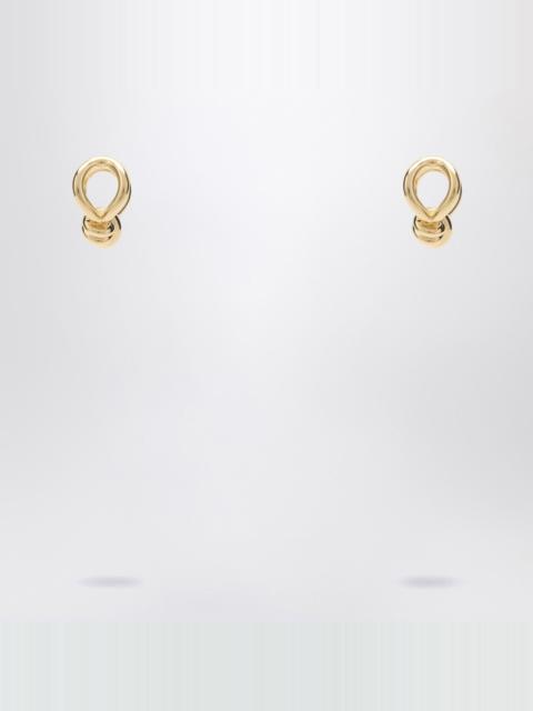 Gold earrings with Knot detail.