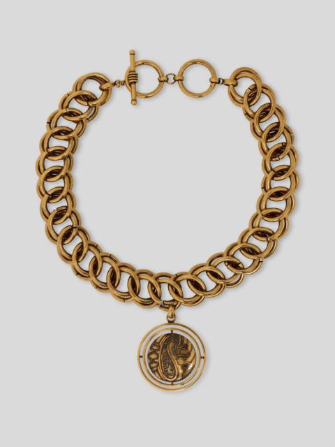 NECKLACE WITH PAISLEY BUTTON