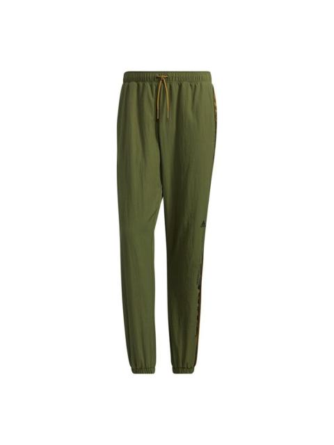 adidas M Wrd Wov Pnt Contrasting Colors Woven Loose Bundle Feet Sports Pants Green GL8683