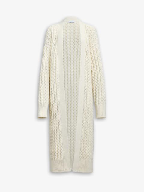 LONG HONEYCOMB WOOL CARDIGAN
