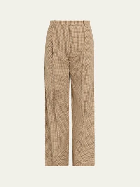 Camille Mid-Rise Cotton-Blend Trousers