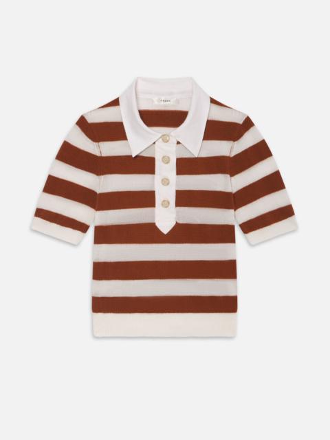 The Bold Stripe Polo in Chestnut Multi