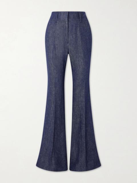 Rhein Linen-chambray Flared Pants