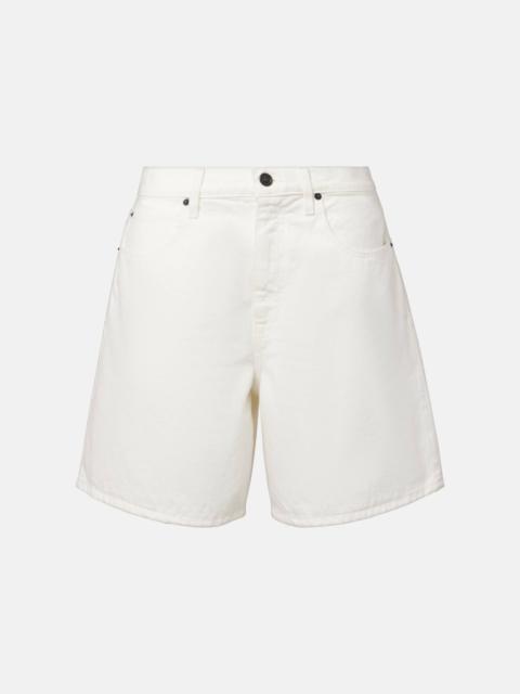 Square denim shorts