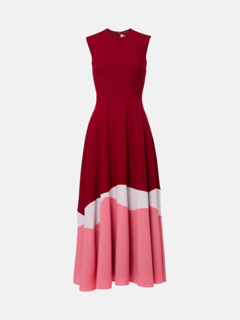 Gradient crêpe cocktail dress