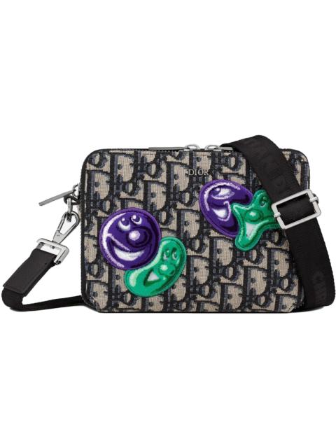 Dior x Kenny Scharf Pouch with Shoulder Strap Beige/Black