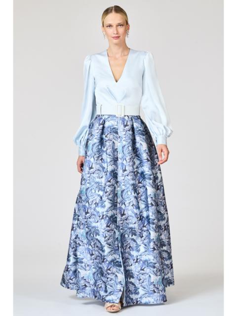 ZOE GOWN - CELESTIAL BLUE/FROZEN FLORA