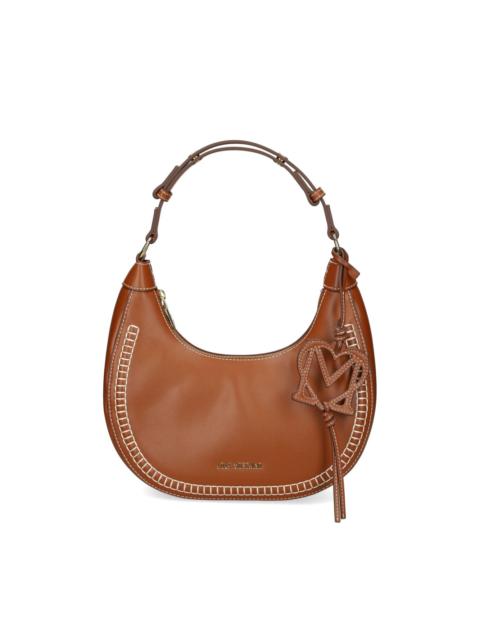 heart-charm stitched shoulder bag