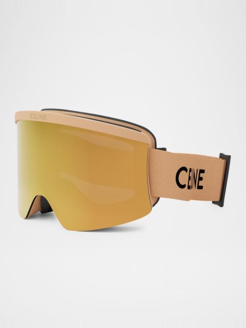 Monochrome Logo-Print Ski Goggles