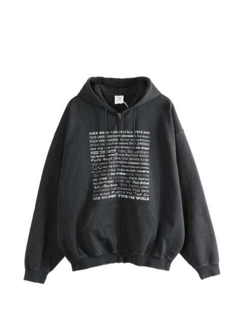 zip-up hoodie
