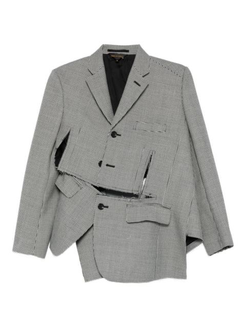 houndstooth panelled jacket