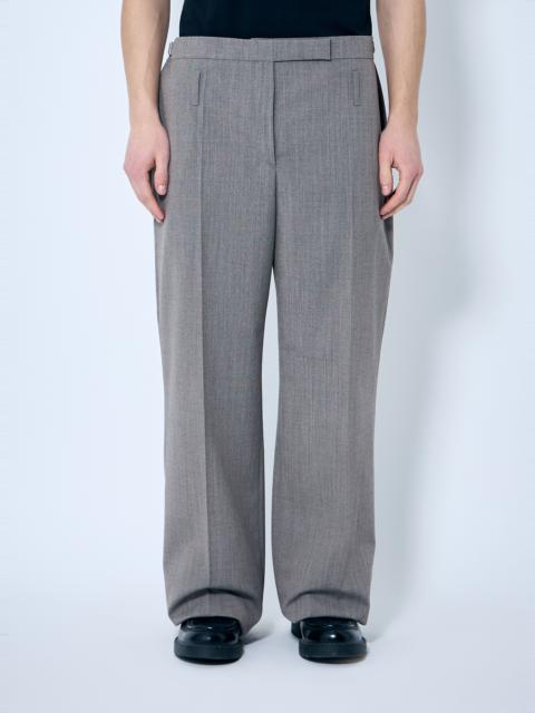Belted Tailored Wool-Blend Pants