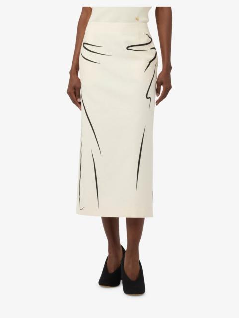 PRINTED COTTON SKIRT