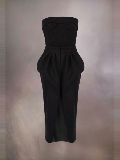 Herringbone woven dress