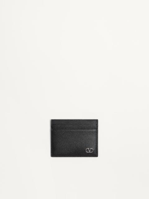 VALENTINO GARAVANI VLOGO SIGNATURE CARDHOLDER IN GRAINY CALFSKIN