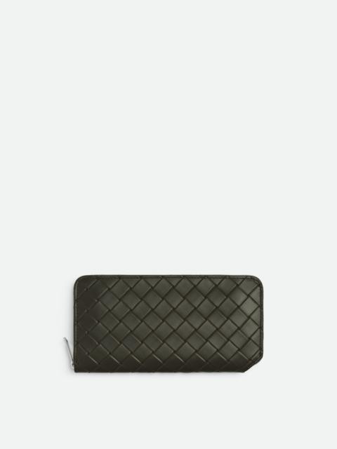 Intrecciato Stamp Zip Around Wallet