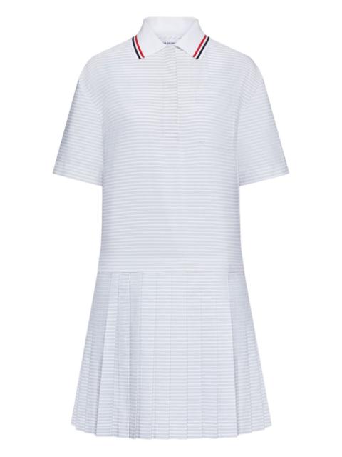 4-bar pleated polo mini dress