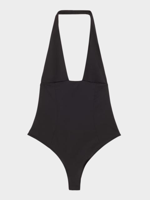 Echauffe Plunging Stretch Jersey Bodysuit