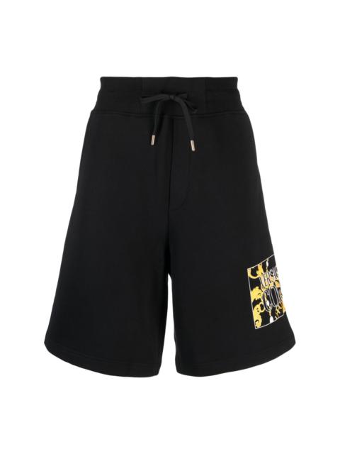logo-print cotton track shorts