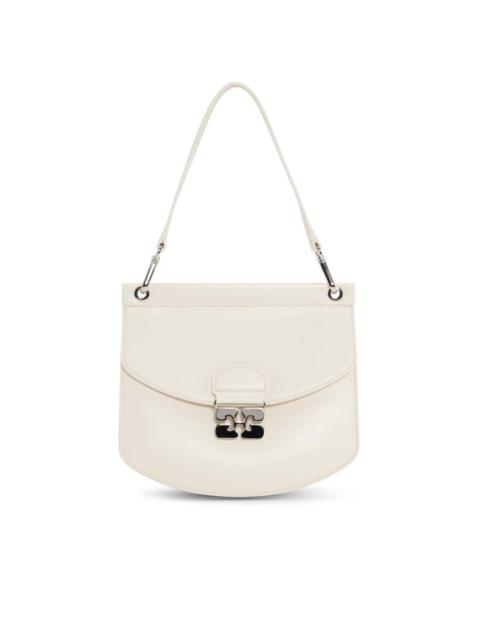 Butterfly-clasp crossbody bag
