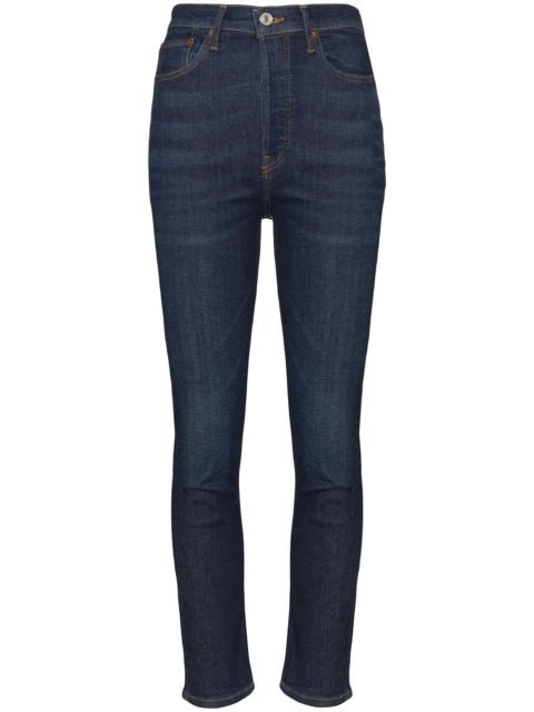 cropped high-rise skinny jeans