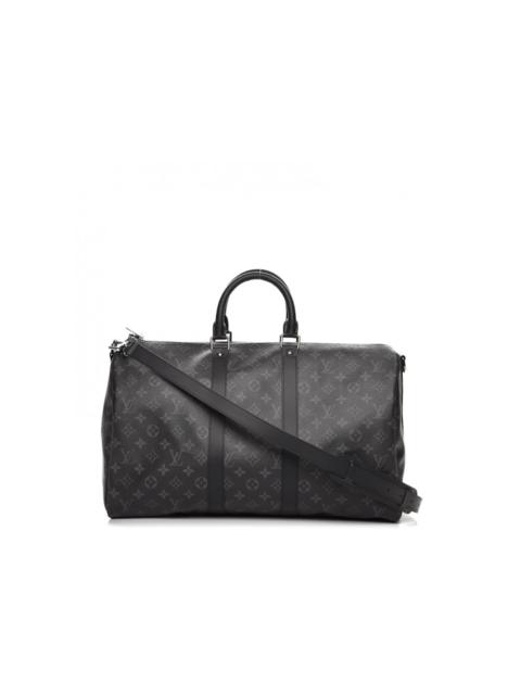 Louis Vuitton Keepall Bandouliere Monogram Eclipse (Without Accessories) 45 Black/Grey