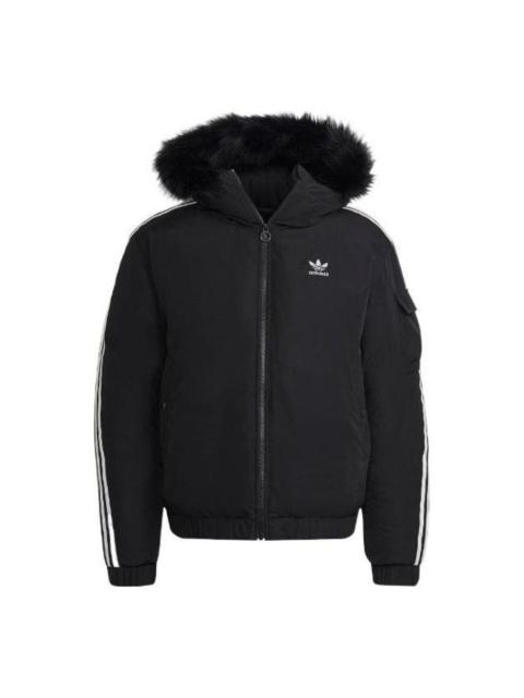 adidas Winter Originals Bomber Jacket 'Black White' HR4435