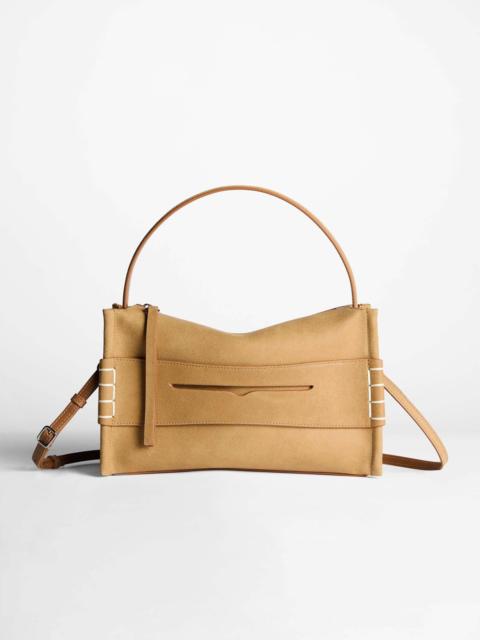 LOAFER BAG IN GOLD IN WAXED SUEDE