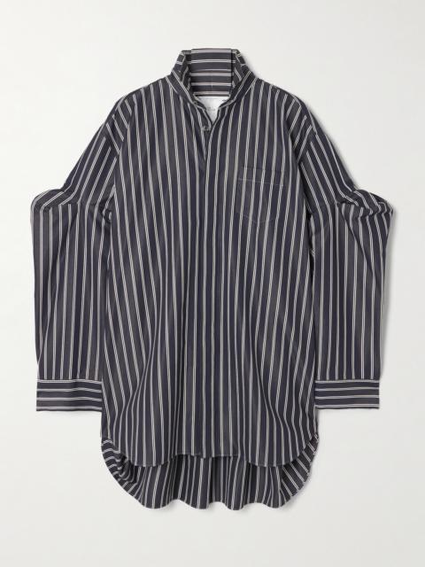Oversized Striped Poplin Shirt