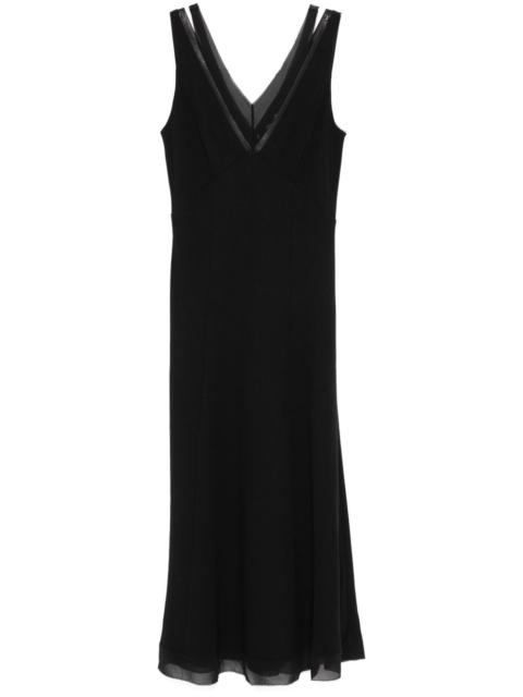 crepe midi dress