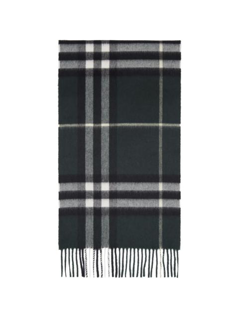 Green Check Cashmere Scarf