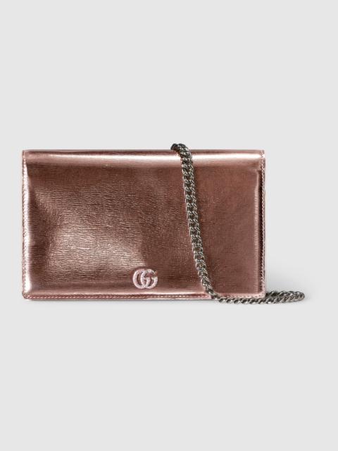 Bi-color GG Marmont wallet on chain