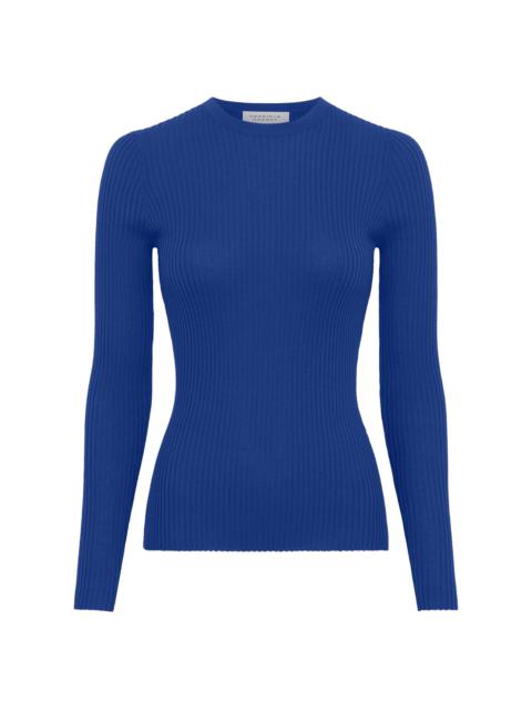 Browning Knit Sweater in Cobalt Cashmere Silk